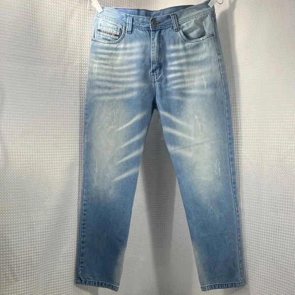 Diesel Men's Faded Blue Straight Jeans - Picture 2 of 12